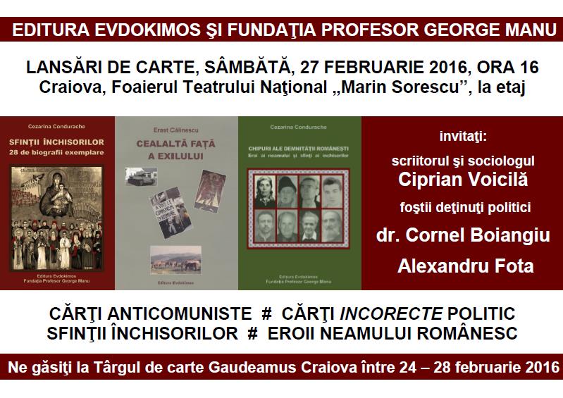 Lansare de cărți anticomuniste - Craiova 2016
